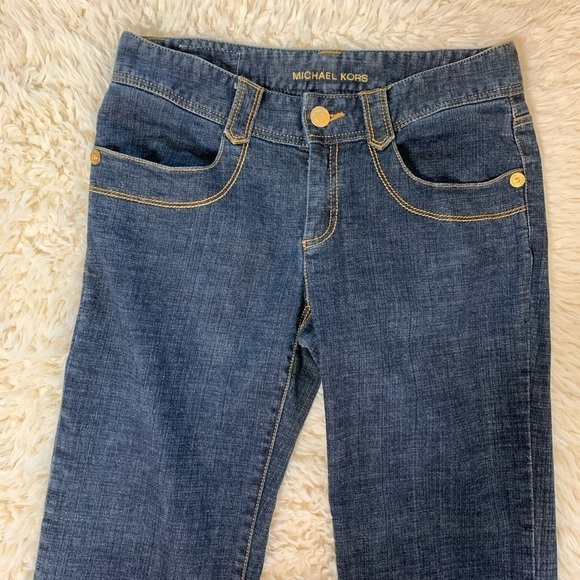 Michael Kors Flare Bootcut Jeans Size 6 Med Wash - Picture 6 of 8